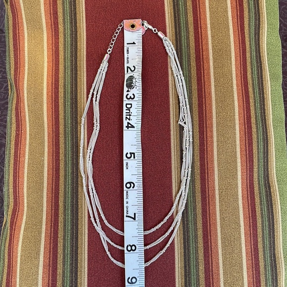 Liz Claiborne Three Tier Necklace and Matching Dangling Earring Set - Picture 4 of 4